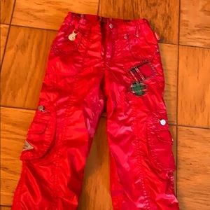 Beautiful red pants for a little girl